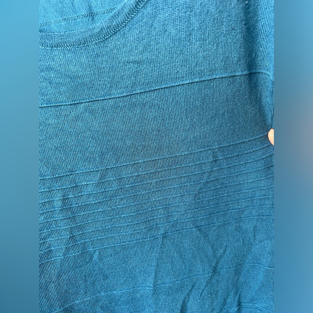 Sweater Project Blue Ribbed Bodycon Dress - Picture 4 of 4